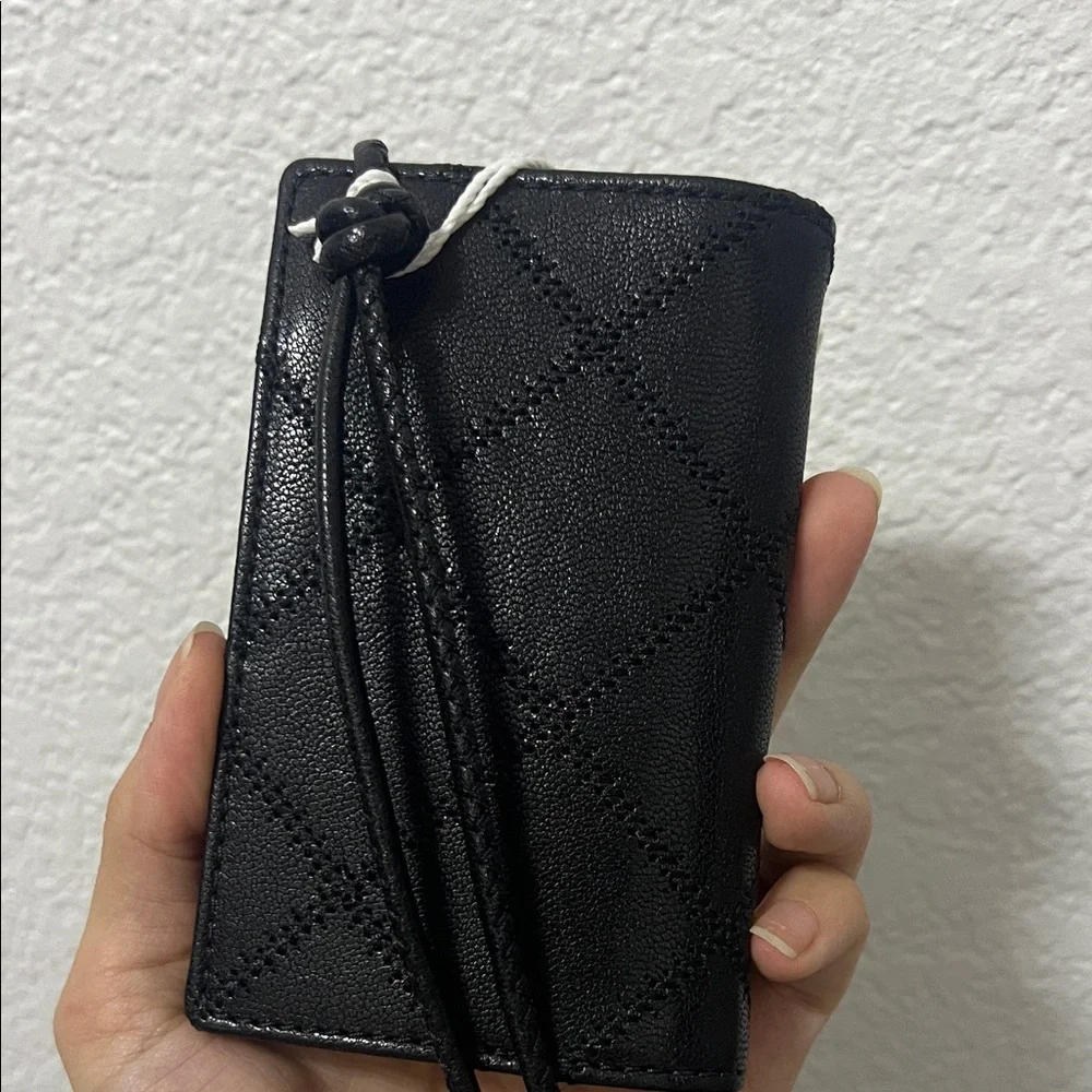 Tory Burch Black Wallet with Gold Logo